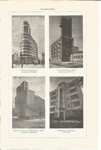 LAMINA V04106: Edificio Carrion por Fedochi, viviendas por R. Perco e iglesia por Bartnig