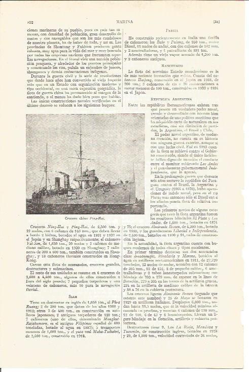 LAMINA V04221: Crucero chino Ping-Hai