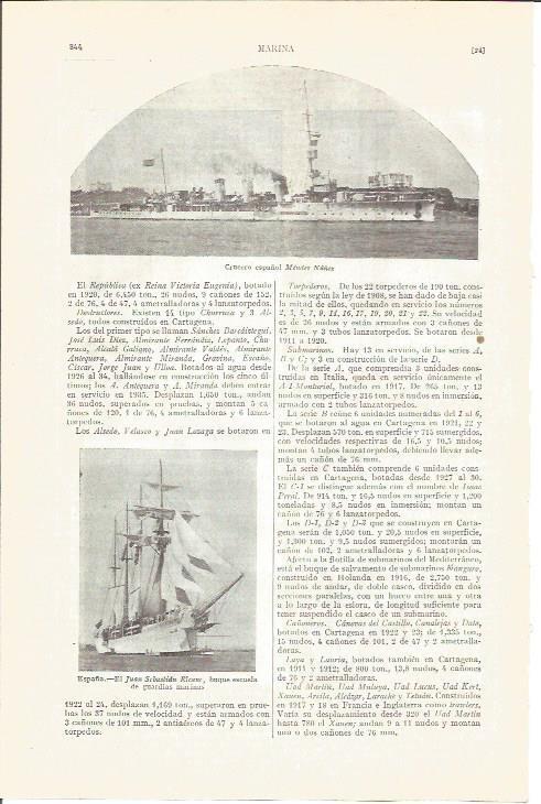 LAMINA V04217: Crucero Mendez Nuñez y Juan Sebatian el Cano