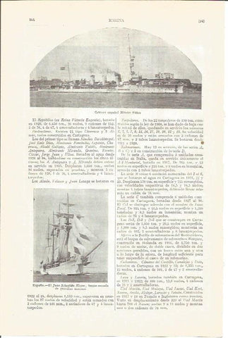 LAMINA V04217: Crucero Mendez Nuñez y Juan Sebatian el Cano