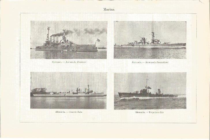 LAMINA V04216: Barcos de la marina de Alemania