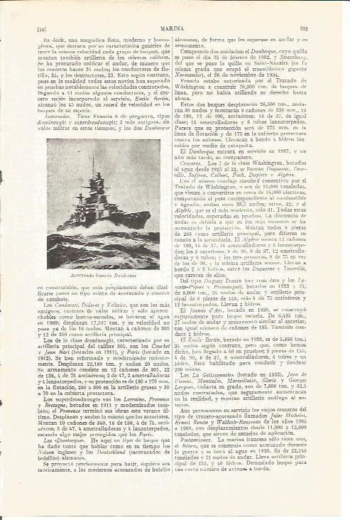 LAMINA V04213: Acorazado frances Dunkerque
