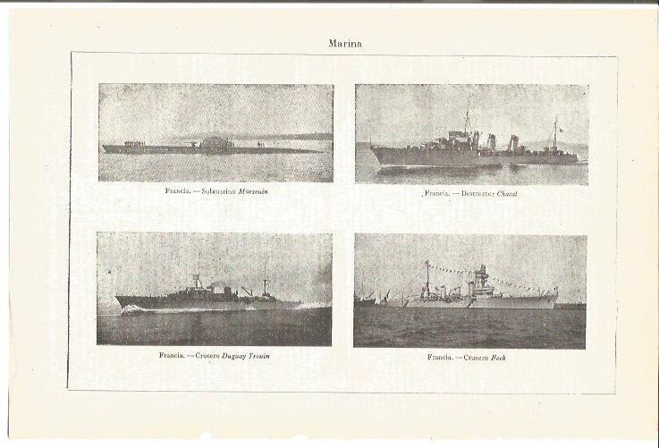 LAMINA V04212: Barcos de la marina de Francia