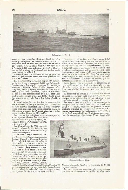 LAMINA V04211: Submarino ingles Oberon