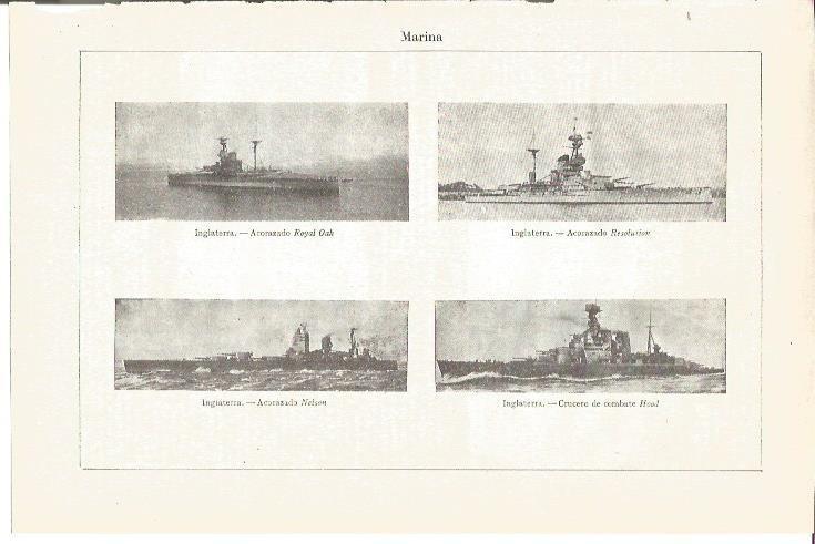 LAMINA V04207: Acorazados Royal Oak, Resolution y Nelson y crucero Hood