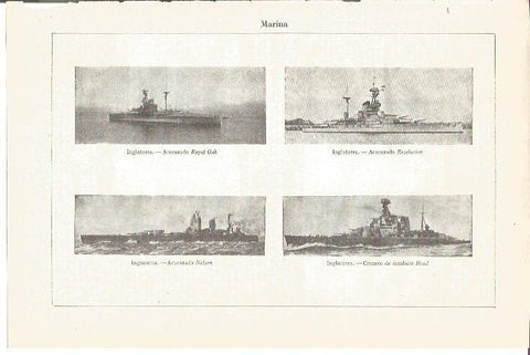LAMINA V04207: Acorazados Royal Oak, Resolution y Nelson y crucero Hood