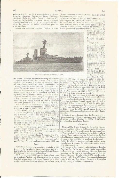 LAMINA V04223: Acorazado chileno Almirante Latorre