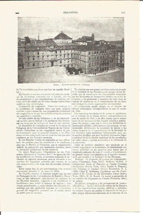 LAMINA V04232: Escuela cantonal en Fribourg, Suiza
