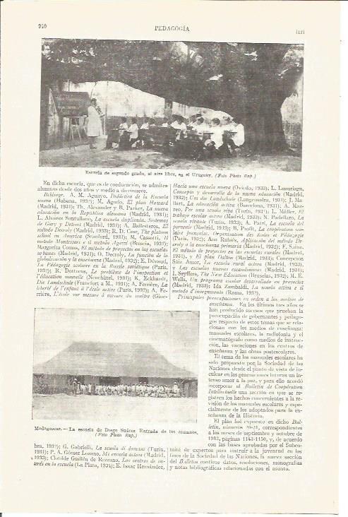 LAMINA V04231: Escuela Diego Suarez en Madagascar y escuela en Uruguay