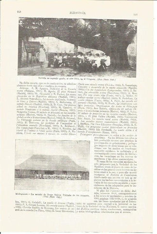 LAMINA V04231: Escuela Diego Suarez en Madagascar y escuela en Uruguay