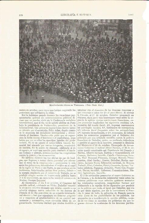 LAMINA V04178: Manifestacion obrera en Vincennes