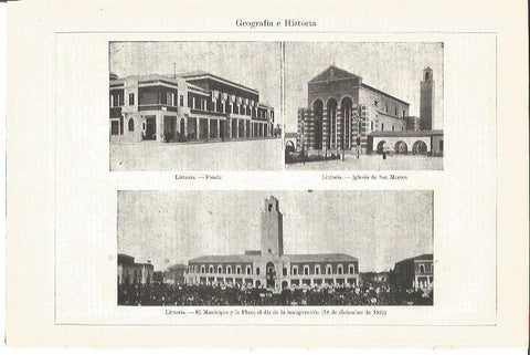 LAMINA V04194: Imágenes de Littoria, Italia