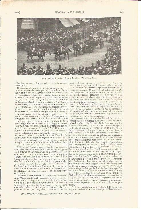 LAMINA V04188: Llegada del rey Faisal a Londres