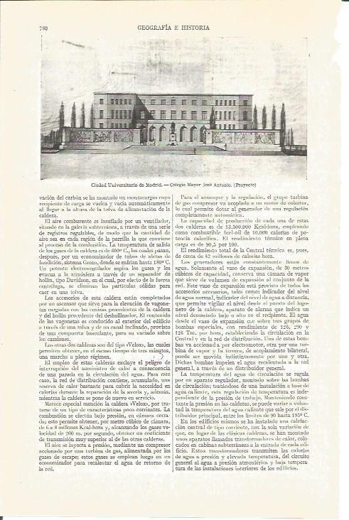 LAMINA V03965: Proyecto Colegio Mayor Jose Antonio, Madrid
