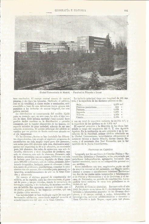 LAMINA V03960: Facultad de Filosofia y Letras, Madrid