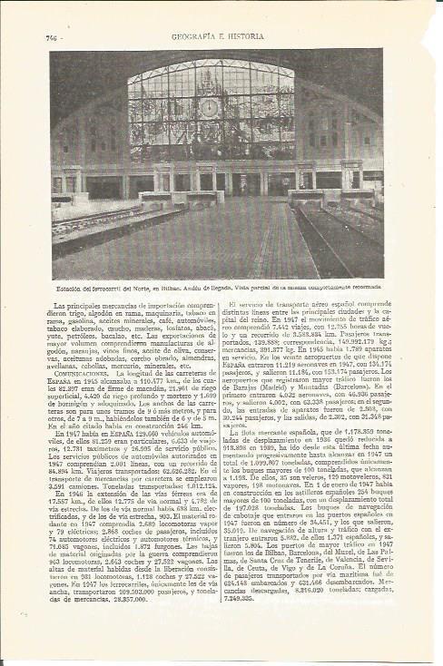 LAMINA V03958: Estacion del ferrocarril del Norte en Bilbao