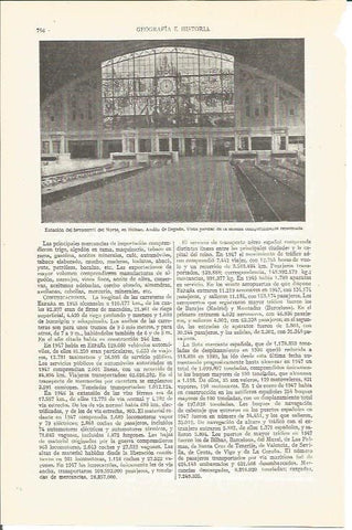 LAMINA V03958: Estacion del ferrocarril del Norte en Bilbao
