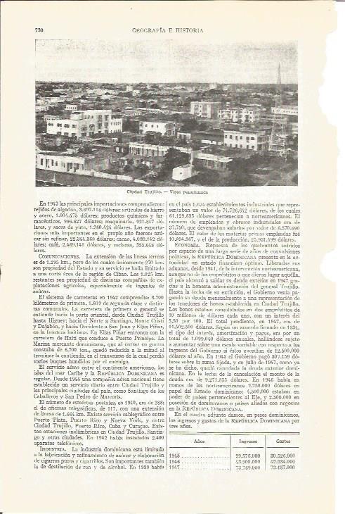 LAMINA V03955: Vista panoramica de Ciudad Trujillo