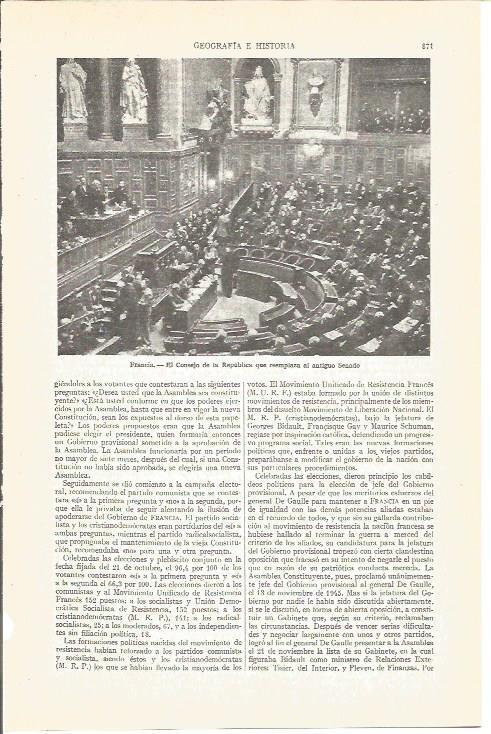 LAMINA V03989: El Consejo de la Republica, Francia