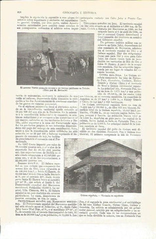 LAMINA V03978: El general Varela en Tetuan y vivienda española en Guinea