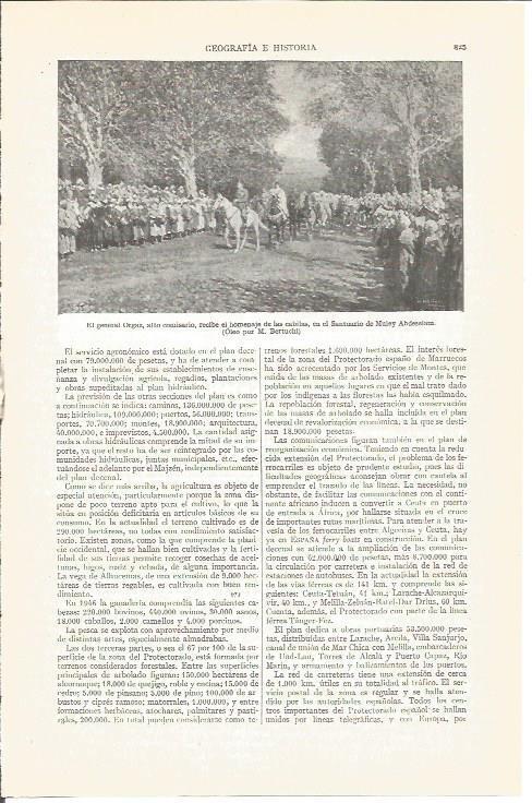 LAMINA V03977: General Orgaz en el Santuario de Muley Abdeselam por M. Bertuchi