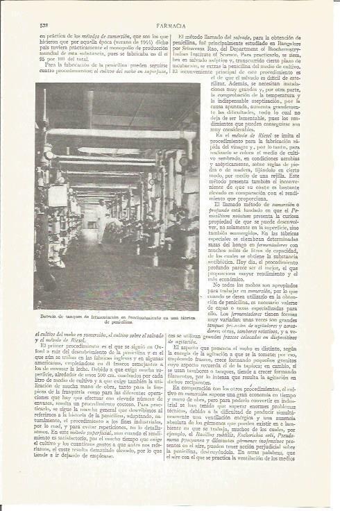 LAMINA V03922: Bateria de tanques en fabrica de penicilina