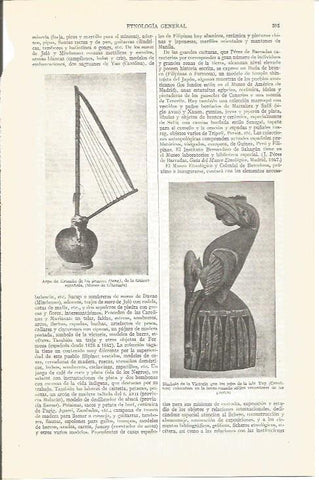 LAMINA V03918: Arpa de Kruman y simbolo de la Victoria de la Isla Yap
