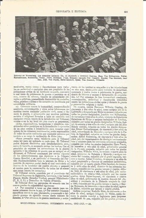 LAMINA V03931: Los acusados en el Tribunal de Nuremberg
