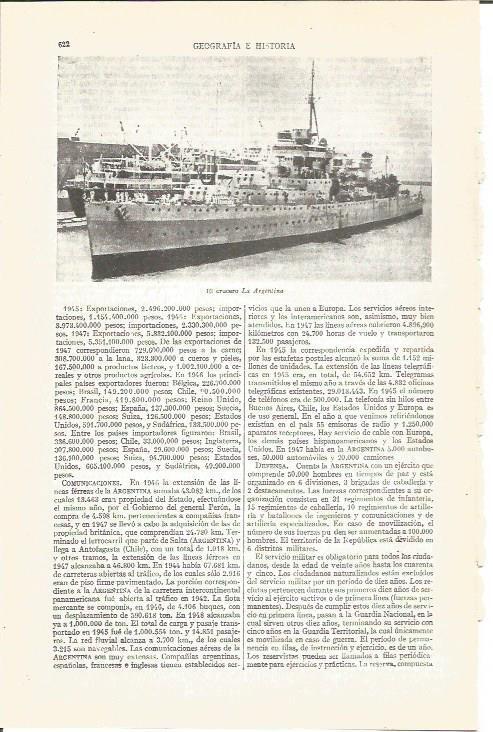 LAMINA V03933: Crucero La Argentina