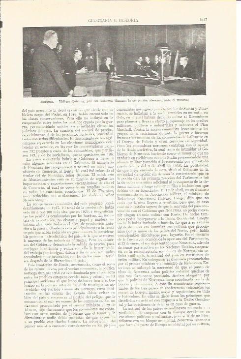 LAMINA V03946: Vidkun Quisling ante un Tribunal en Noruega