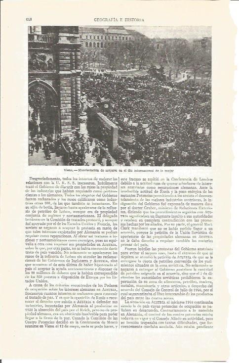 LAMINA V03939: Manifestacion de mujeres en Viena