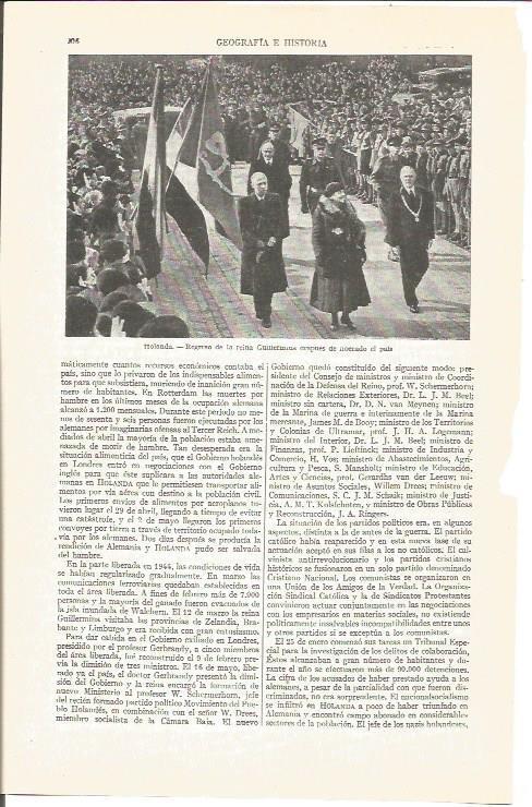 LAMINA V03994: La reina Guillermina en su regreso a Holanda