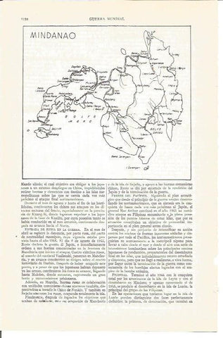 LAMINA V04055: Guerra Mundial. Mapa Mindanao