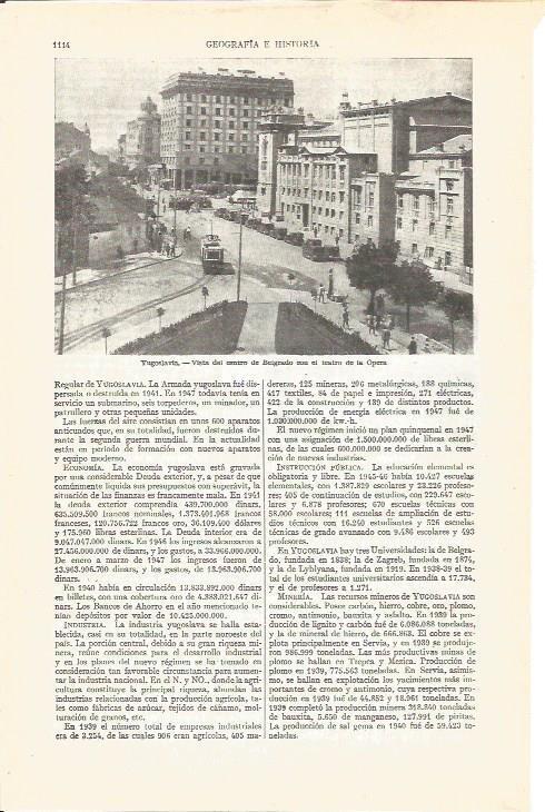 LAMINA V04044: Visita del centro de Belgrado