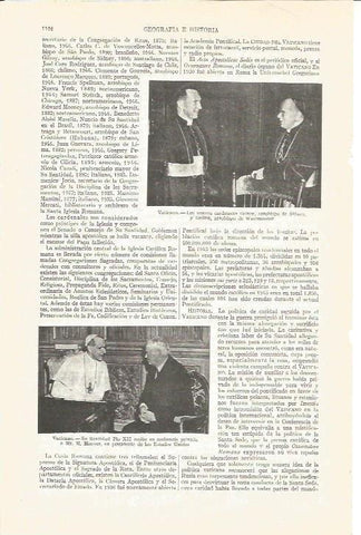 LAMINA V04043: Cardenales Gilroy y Griffin y Pio XII en Audiencia con H. Hoover