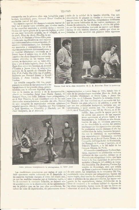 LAMINA V04073: Escena de Home is to-morrow de J.B. Priestley y Celia Johnson