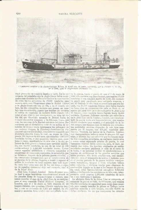 LAMINA V04062: Petrolero Rebeca de la Anglo-Saxon Petroleum Co