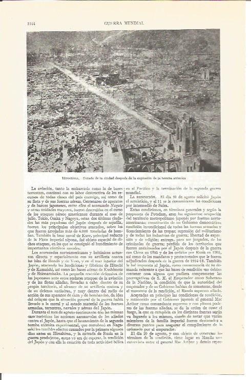LAMINA V04058: Hiroshima despues de la explosion bomba atomica