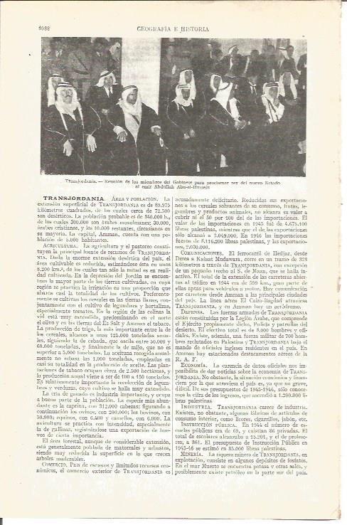 LAMINA V04035: Emir Abdullah Abu-el-Hussein y su Gabinete 
