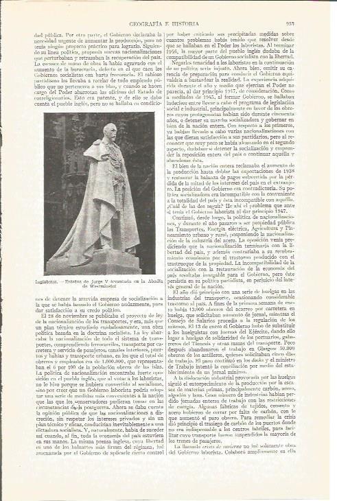 LAMINA V04004: Estatua de Jorge V en la Abadia de Westminster
