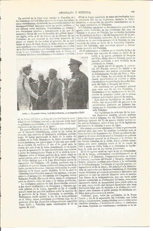 LAMINA V03999: Lord Mounbatten a su llegada a Delhi