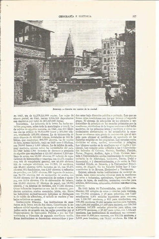 LAMINA V03997: Vista del centro de Bombay, India
