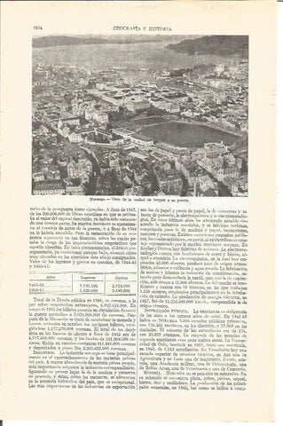 LAMINA V04017: Vista de Bergen y su puerto, Noruega