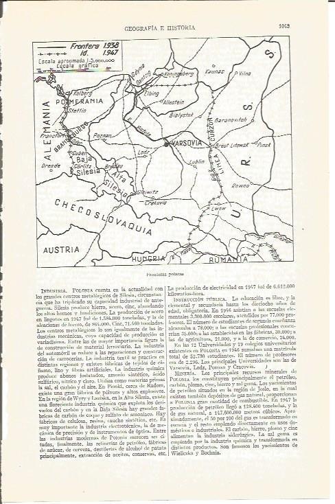 LAMINA V04021: Mapa fronteras de Polonia
