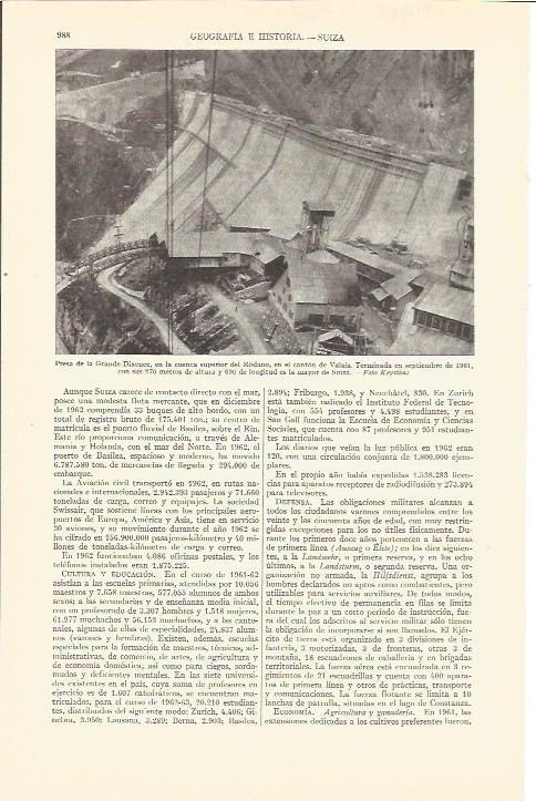 LAMINA V03125: Presa Grande-Dixence en Suiza