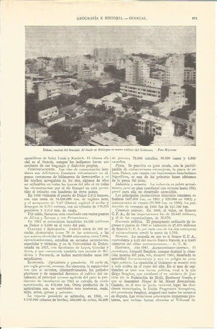 LAMINA V03120: Vistas de Dakar, Senegal