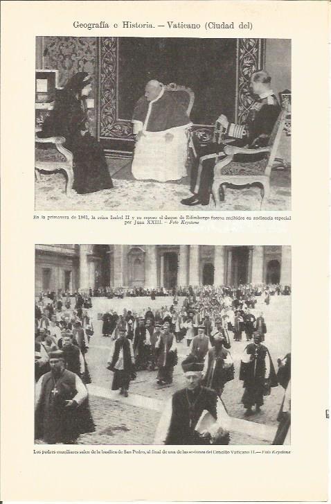 LAMINA V03135: Isabel II, el duque de Edimburgo y Juan XXIII