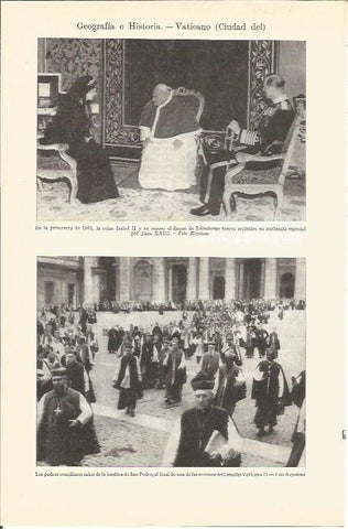 LAMINA V03135: Isabel II, el duque de Edimburgo y Juan XXIII