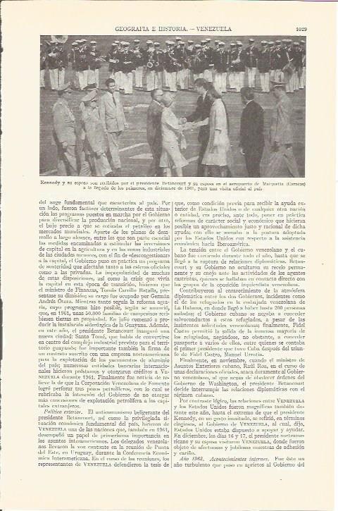 LAMINA V03138: Kennedy, su esposa y Betancourt en Maiquetia, Caracas