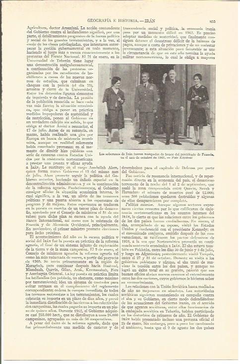 LAMINA V03091: Soberanos de Iran y Presidente de Francia 